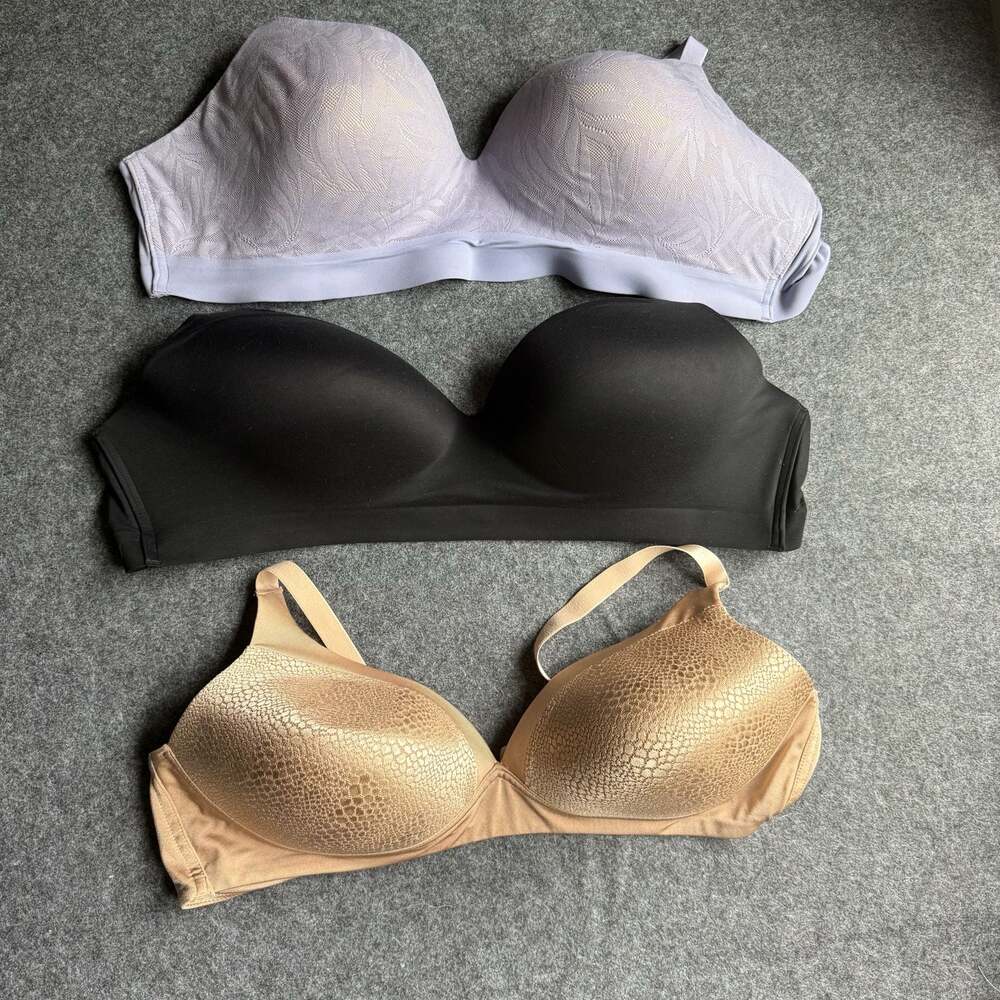 Soma Enbliss Wireless Bras and Warners 4013 Wire-Free Lift Bra Bundle (3 Pack)